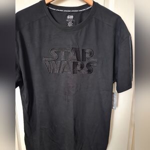 Star Wars Black Tee with  Embroidred Logo NwT M